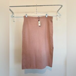 NWT Express Pink Mauve Knit Skirt Size Large